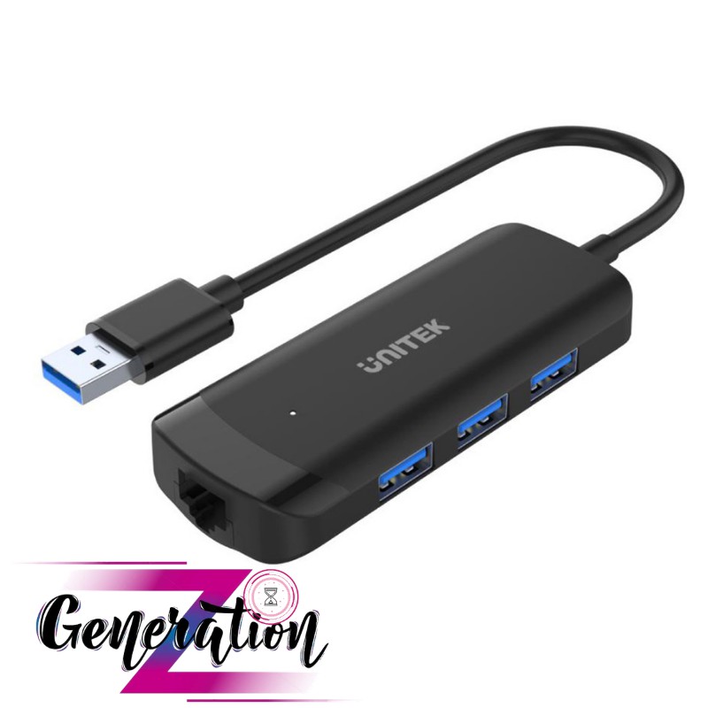 BỘ CHIA 3 CỔNG USB 3.0 + LAN UNITEK H1111A - HUB USB 3P 3.0 + LAN UNITEK H1111A