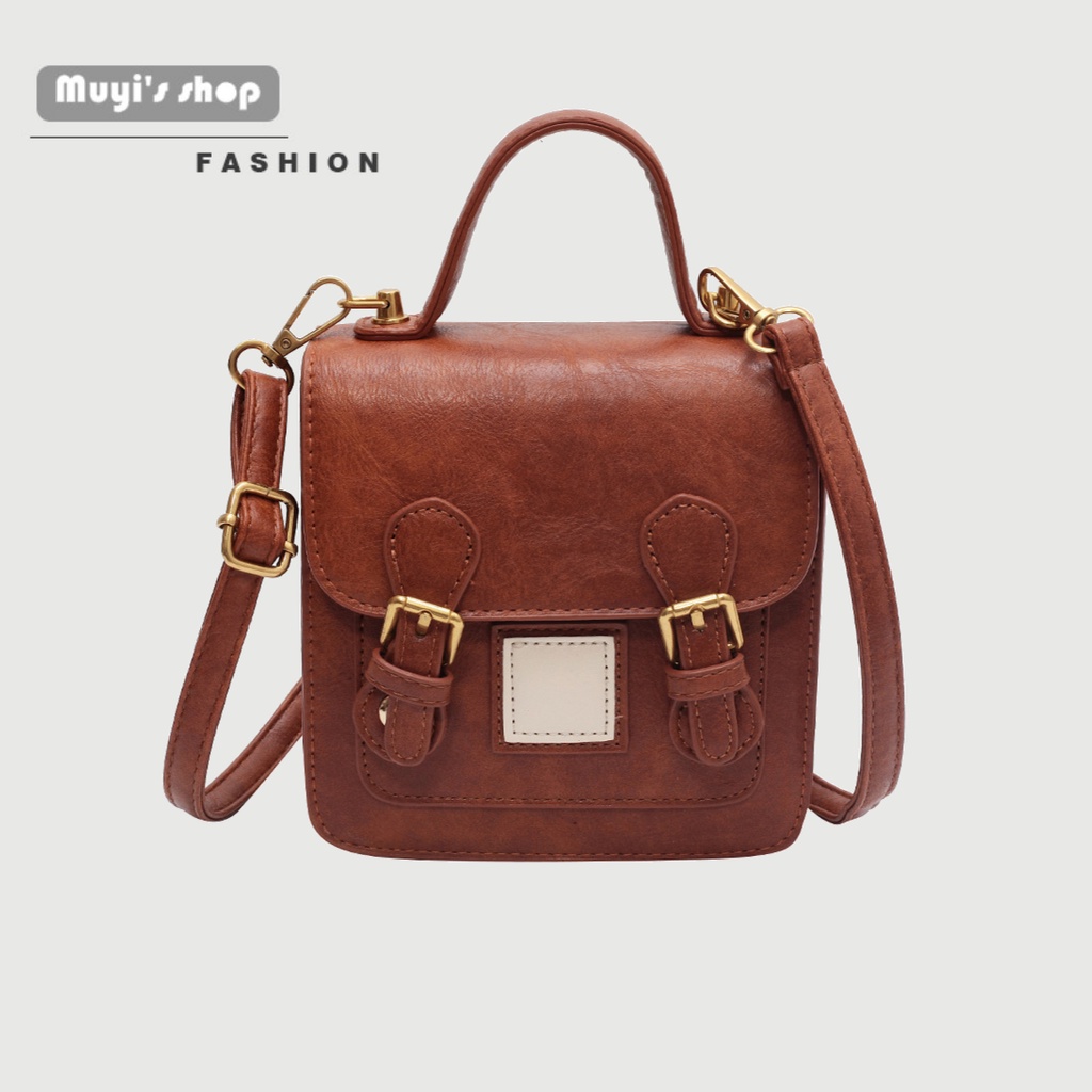 Túi Đeo Chéo Hình Vuông Nhỏ Phong Cách Retro Mùa Thu Đông Mới Phổ Biến Cho Nữ