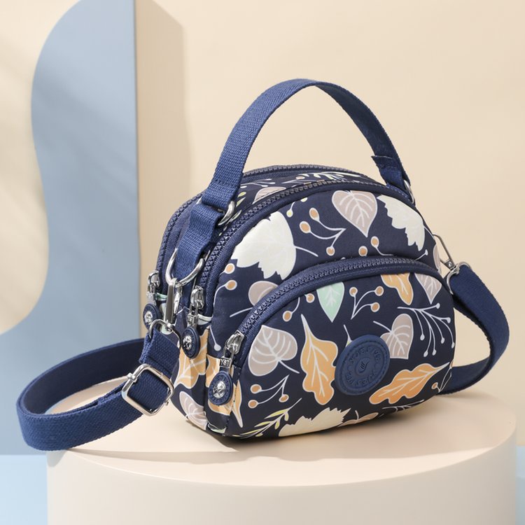 Túi Đeo Vai Bằng Vải Nylon In Họa Tiết Màu Sắc Phong Cách Mới Cho Nữ