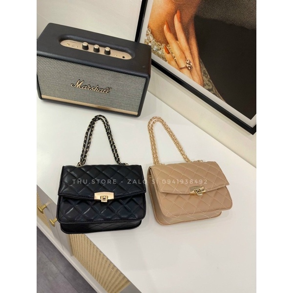 Túi Xách Nữ Ck Khoá Gập, Túi Đeo Chéo Đeo Vai Trần Trám