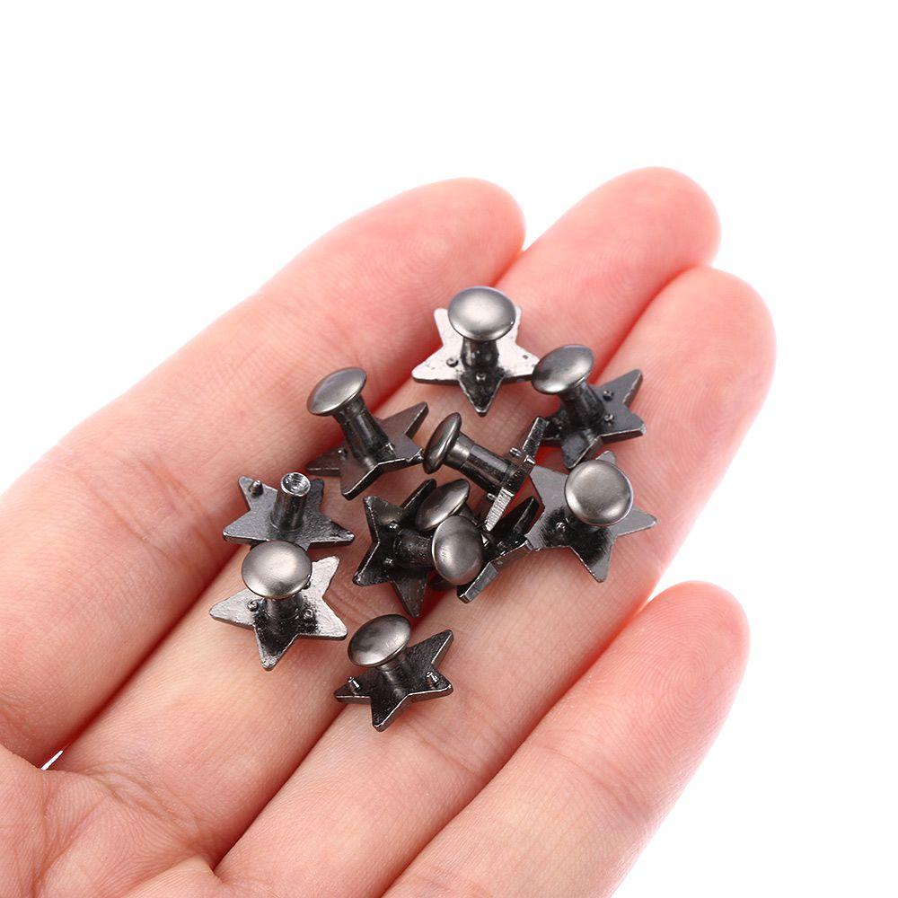 10 Set (20 Ngôi Sao) Giày Đinh Tán Trang Trí Sổ Lưu Niệm