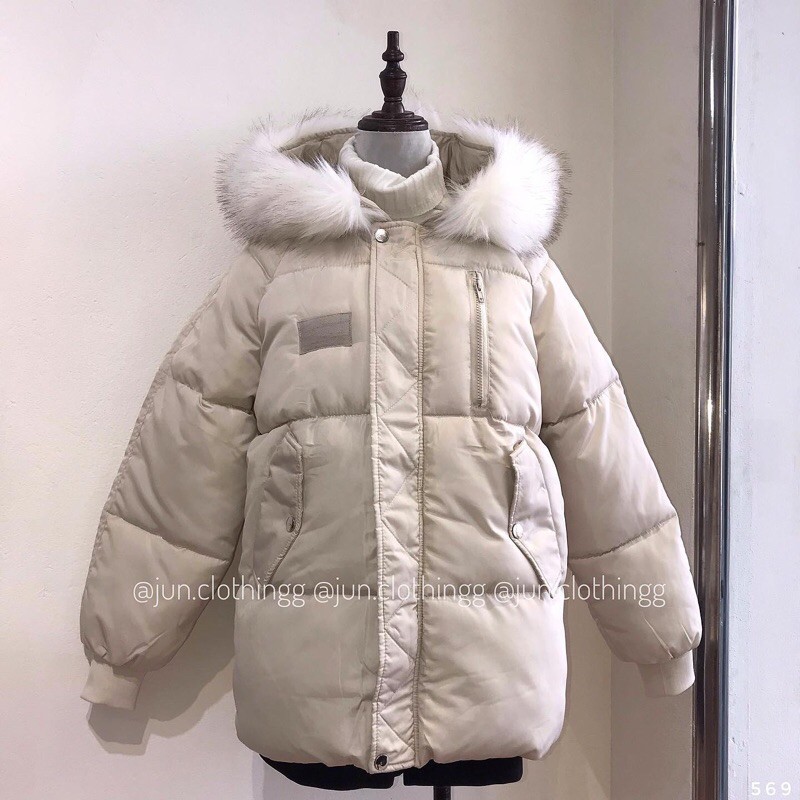 áo phao lông trắng 569