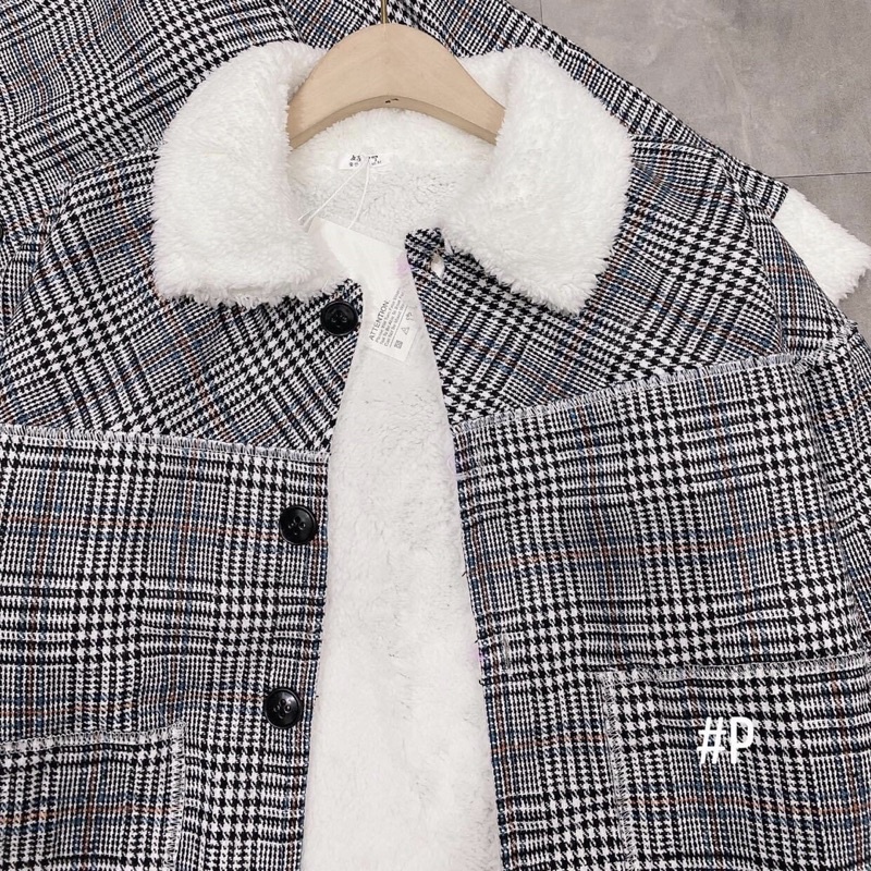 Áo Khoác Dạ Kẻ Lót Lông Siêu Ấm Hàng Đẹp✌️Ảnh Thật | BigBuy360 - bigbuy360.vn