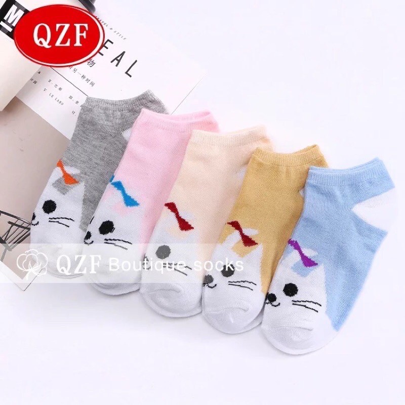 Set 10 đôi tất/vớ cao cấp cổ ngắn hoạ tiết dễ thương BRATINA