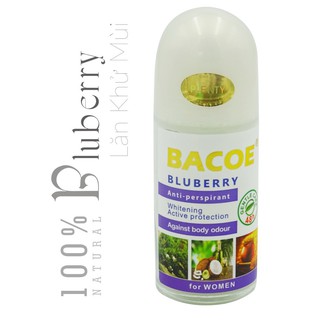 Lăn Khử Mùi Bacoe Bluberry Chính Hãng 50ml - Lăn Khử Mùi Bacoe Làm Trắng Da (Whitening Active Protetion)
