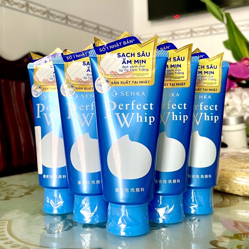 Sữa rửa mặt tạo bọt chiết xuất tơ tằm trắng Senka Perfect Whip 120g