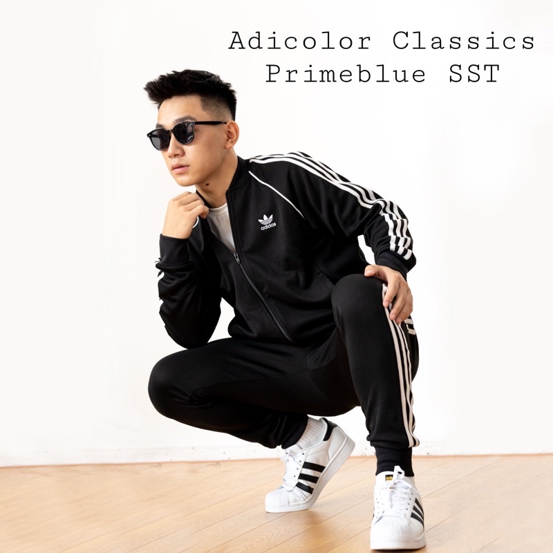 Áo Khoác Bomber Unisex Nam Nữ Adidas SST Track Jacket - Màu Đen