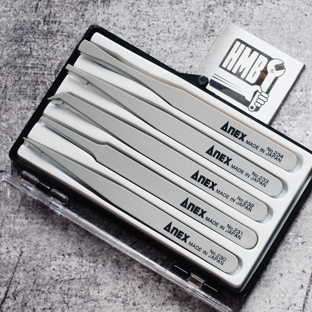 🇯🇵Made in Japan🇯🇵 Bộ nhíp nhựa 5 chi tiết Nhật Bản Anex 230-5S