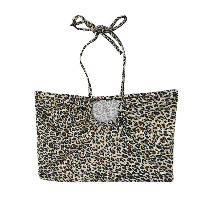 Áo Hai Dây Dáng Ôm In Họa Tiết Da Báo Phong Cách Hàn Quốc Thời Trang Quyến Rũ Cho Nữ