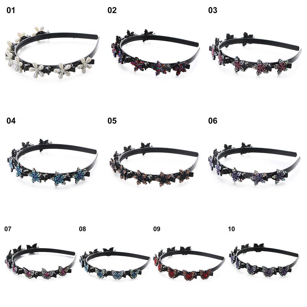 Kẹp Tóc Đơn Giản Thanh Lịch|Dây Buộc Tóc Hai Lớp Họa Tiết Hoa Xinh Xắn Cho Nữ