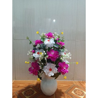 Set nguyên liệu tự làm bình hoa hồng pha lê 19 bông không kèm bình