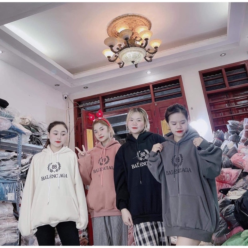 [Mã 12FASHIONSALE1 giảm 10K đơn 50K] nỉ hoodie balen 4 màu
