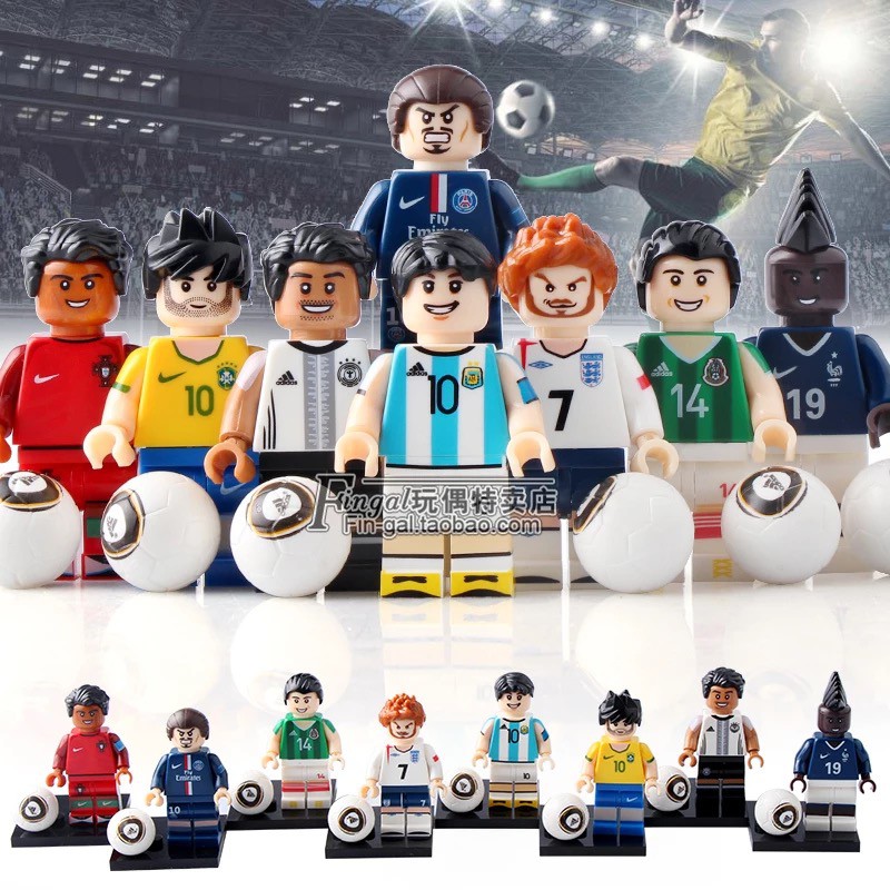 Lego cao cấp Ronaldo - Messi - Neymar - Beckham - Pogba các loại