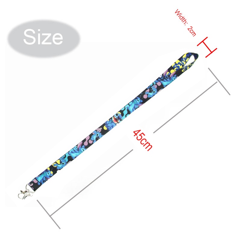 Dây Đeo Điện Thoại/Thẻ Tên/Thẻ ID Họa Tiết Stitch Hoạt Hình 3D
