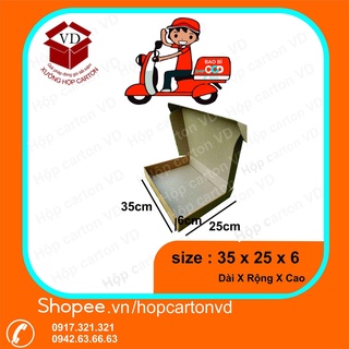 Hộp carton nắp cài đựng quần áo phụ kiện 35*25*6