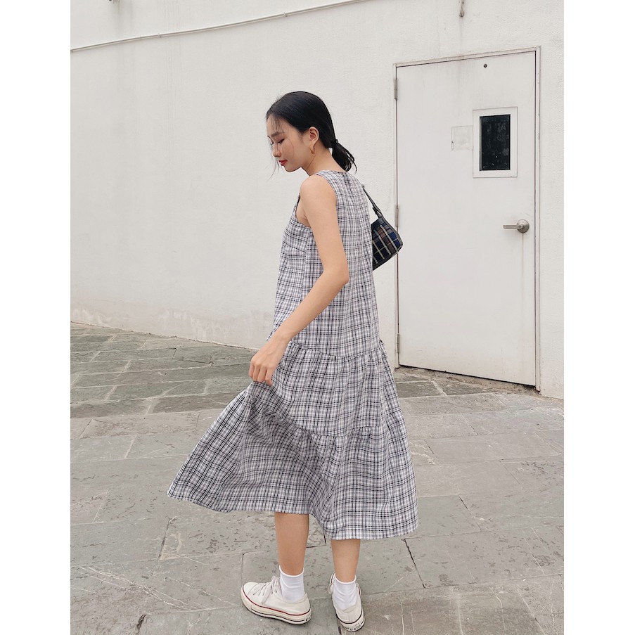 Happy Zoo - Đầm sát nách bèo chân caro ( 3 màu ) | BigBuy360 - bigbuy360.vn