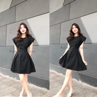 Đầm cánh dơi fom A xếp ly