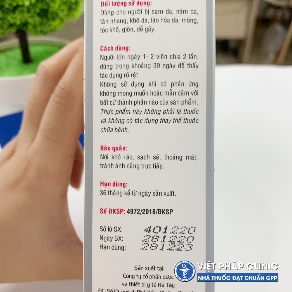 Viên uống BEAUTY GSV Bổ sung collagen, hỗ trợ làm đẹp da, giảm lão hoá da | Thế Giới Skin Care