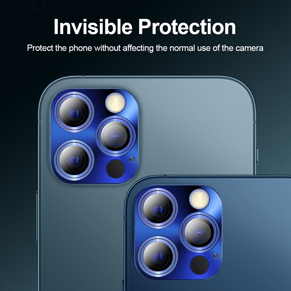 Full protection Aluminum camera lens protection for iPhone13 13pro 13promax 12 11 Pro Max 12 mini tempered glass protector