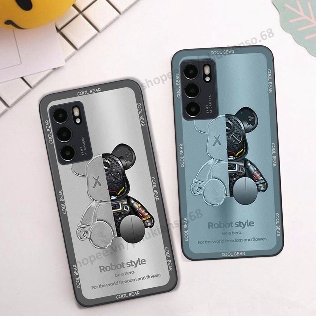 Ốp lưng điện thoại Oppo Reno6 / Reno6 Z 5G / Reno 6 in hình gấu bear, kaws, doremon thời trang, ốp lưng cao cấp chất lượ