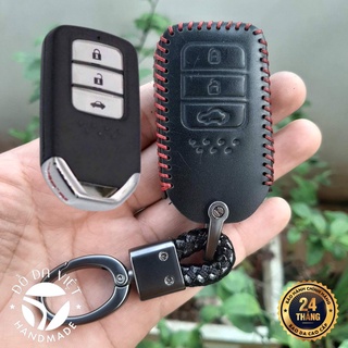 Bao da chìa khoá ô tô Honda CRV, CITY, CIVIC, BRIO loại 3 nút