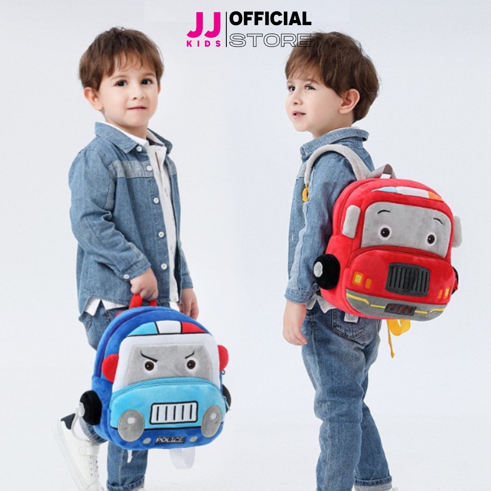 Balo cho bé trai bé gái JJ Kids trẻ em mầm non mẫu giáo hình thú dễ thương