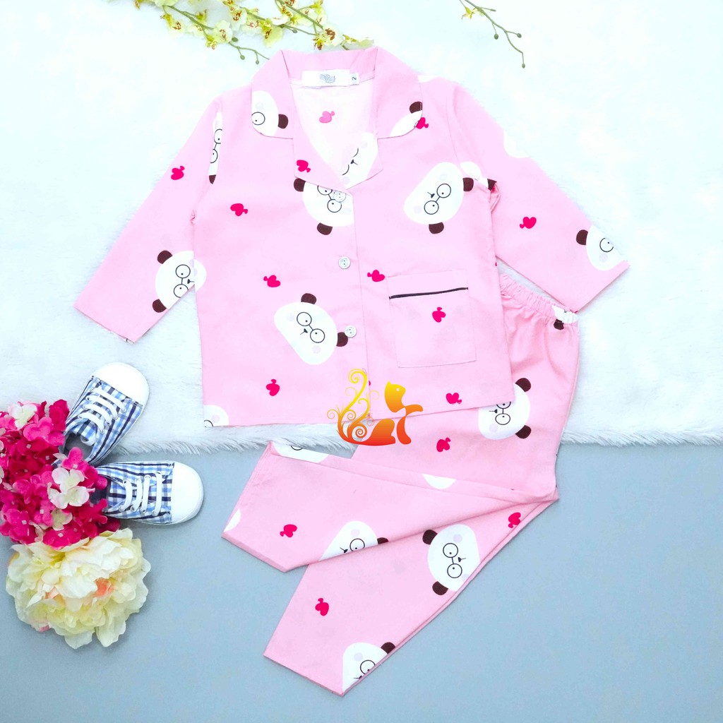 Đồ Bộ Mặc Nhà &quot;Gấu bánh bao&quot; Pijama Kate Thái Quần Dài - Cho Bé 8-38kg.