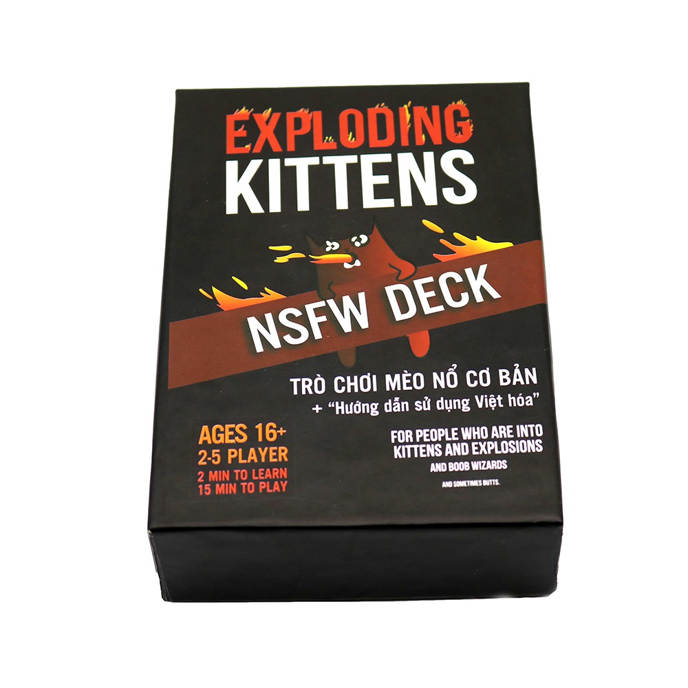 Set Bài Mèo Nổ Exploding Kittens Đen NSFW Và 4 Bản Mở Rộng Lên Tới 119 Lá Bài