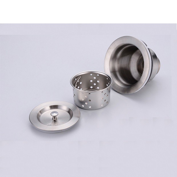 Bầu thoát bồn rửa chén bát kích thước 11cm - chất liệu inox