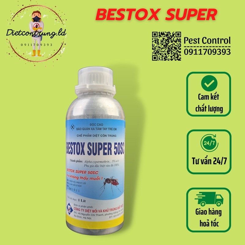 Thuốc diệt muỗi BESTOX SUPER 50EC - chai 1lít