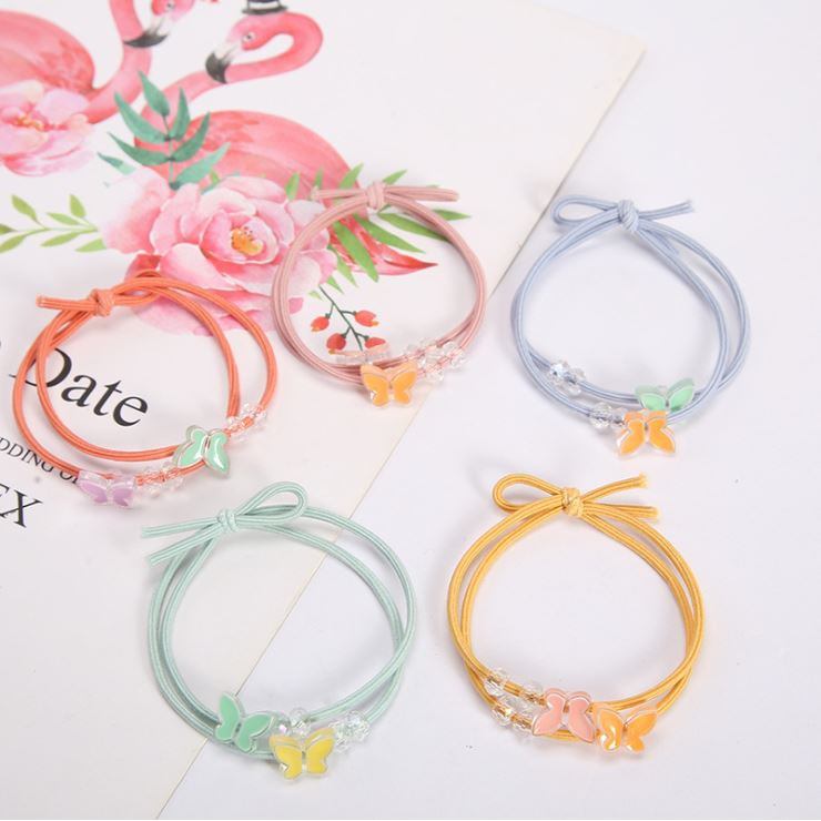 Dây Buộc Tóc Co Giãn Hình Cánh Bướm Thời Trang Hàn Quốc Cho Nữ