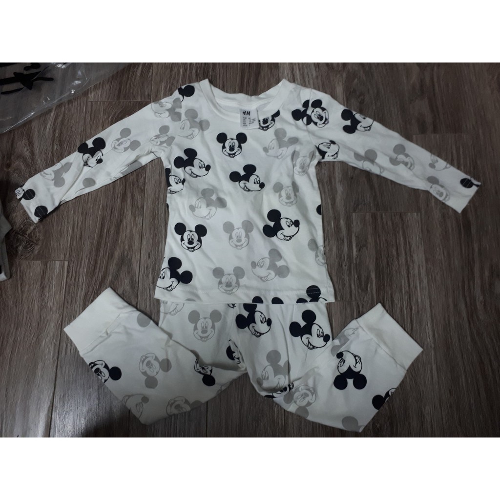 Bộ quần áo thu đông dài tay bé trai bé gái mickey