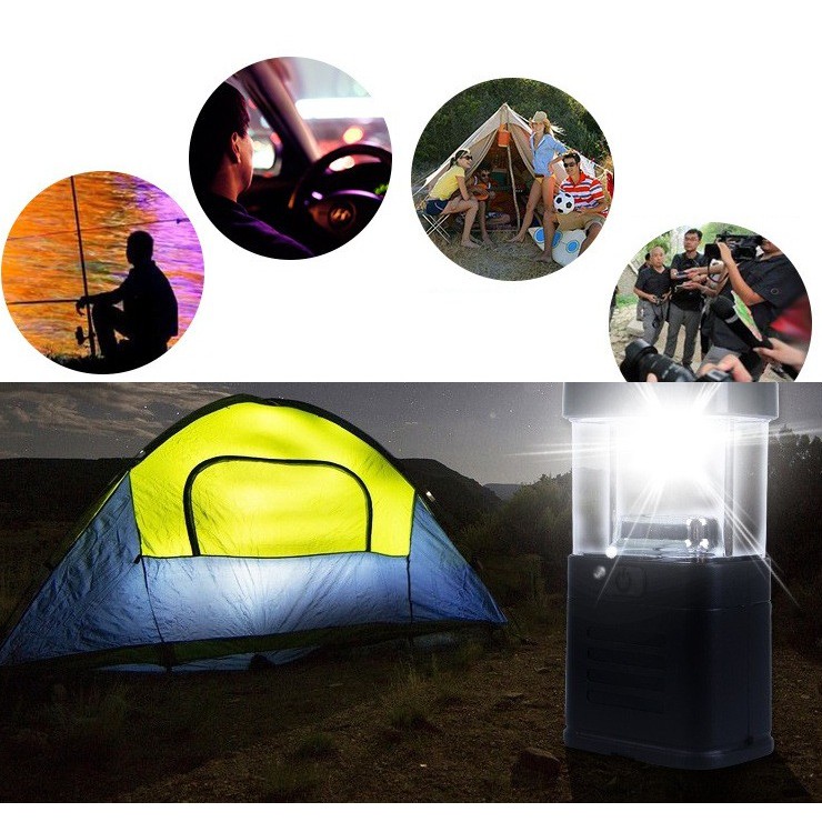 ĐÈN PIN NGOÀI TRỜI CÂM TAY ĐA NĂNG 11 LED SIÊU SÁNG - ĐÈN BÀN mini
