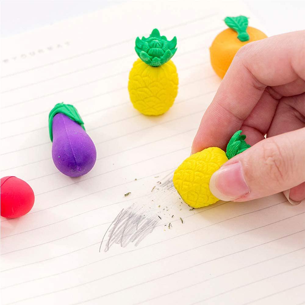 Cục Tẩy Hình Trái Cây Mini Nhiều Màu Sắc Không Độc Hại Có Thể Tháo Rời
