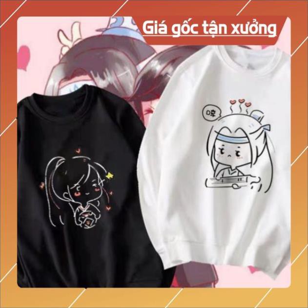 XẢ KHO -  HOT- Áo Sweater Chibi Ma Đạo Tổ Sư, Trần Tình Lệnh, Tiêu Chiến, Vương Nhất Bác - hàng chất  - SP bán chạy