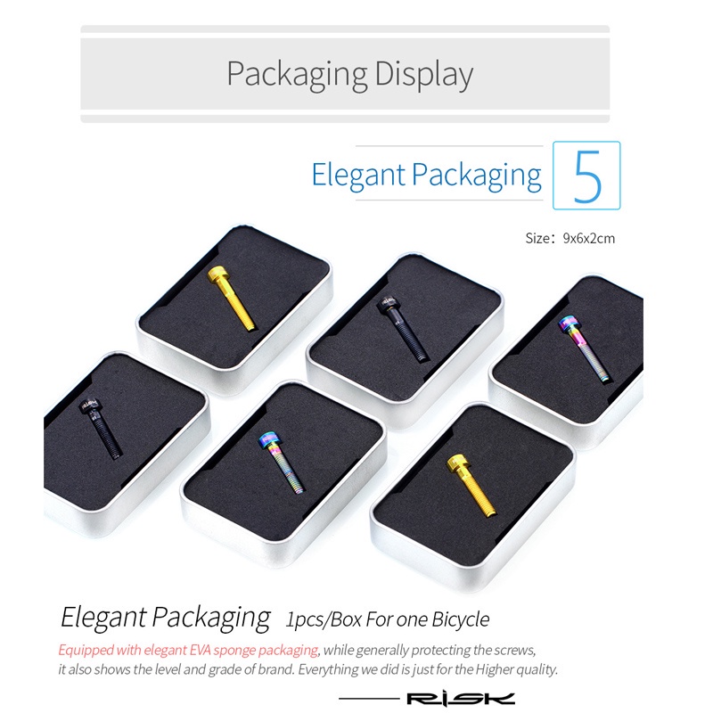 Bu Lông Lục Giác Bằng Titan M6 x 30 35 40 50mm Cho Xe Đạp Leo Núi