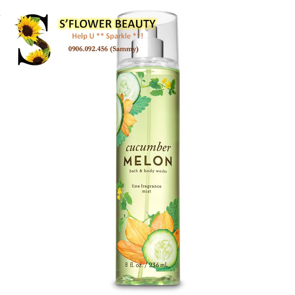 🌿 Cucumber Melon | Sản Phẩm Tắm Dưỡng Xịt Thơm Toàn Thân Lưu Hương Mịn Da Bath & Body Works | BigBuy360 - bigbuy360.vn