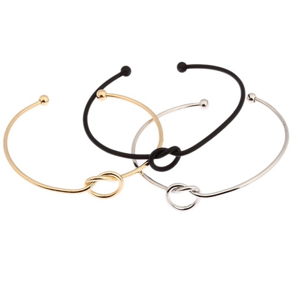 Vòng tay hở họa tiết nút thắt cá tính cho nữ