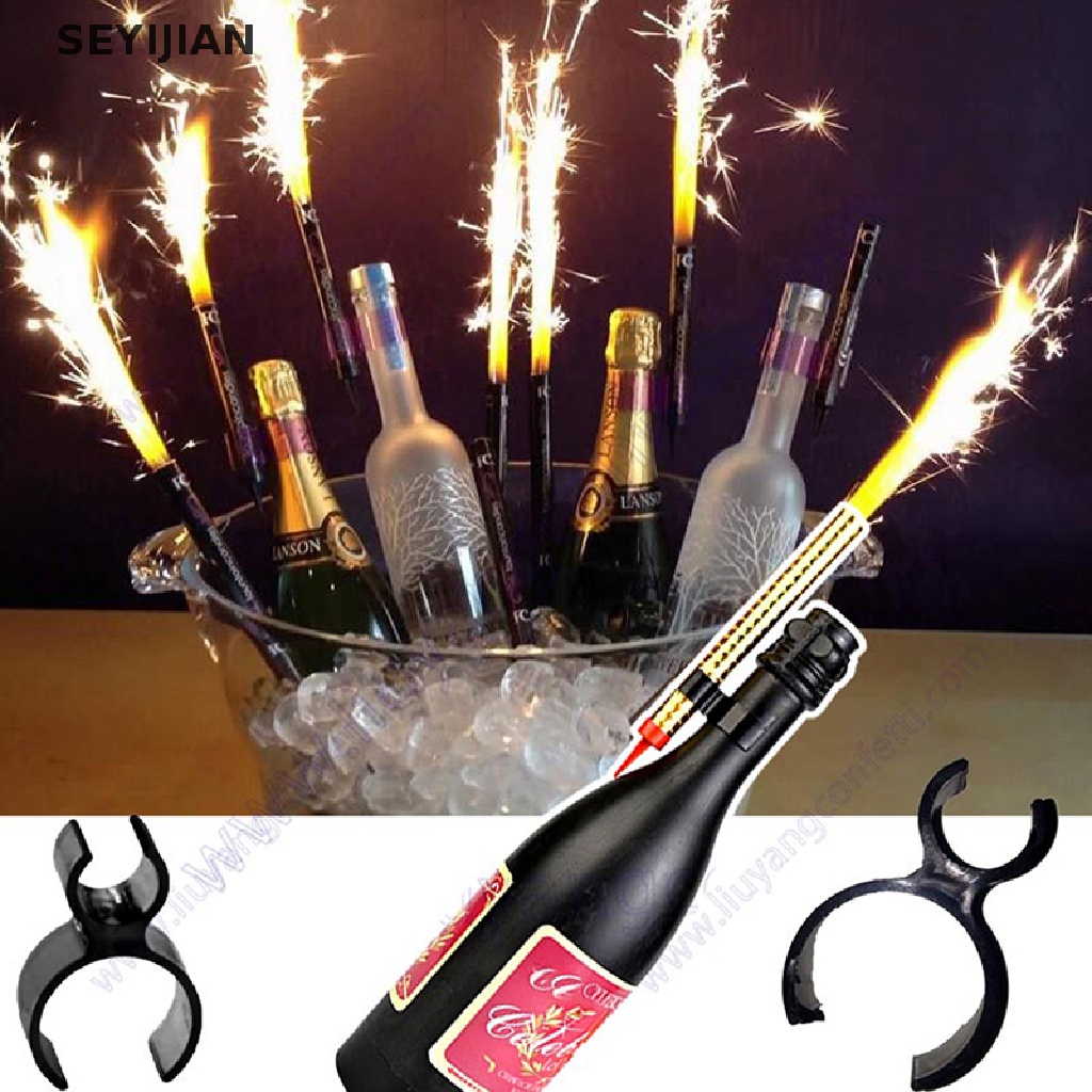 1 Giá Đỡ Đèn Cầy Kẹp Chai Rượu Champagne Bằng Nhựa