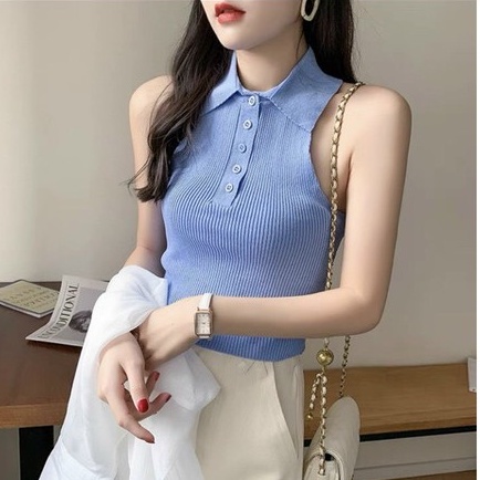 Áo sát nách cổ đức khuy