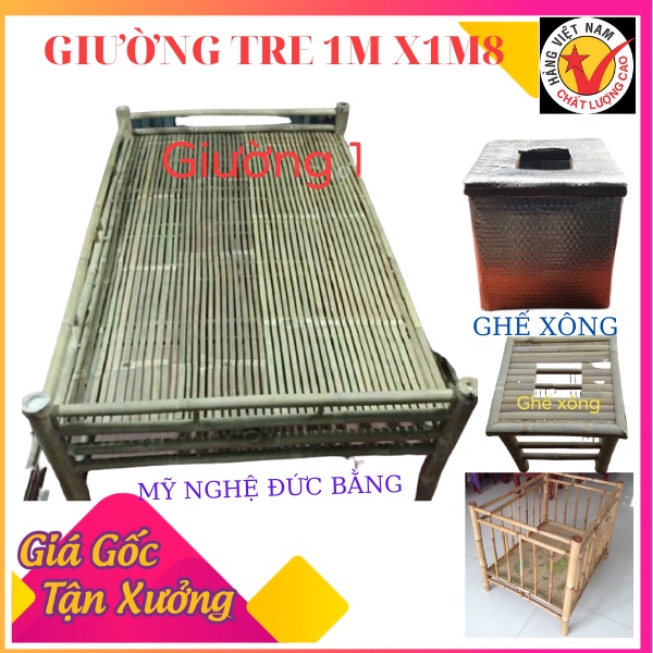 Giường tre cho bà đẻ ,chõng tre nằm hóng mát   rông 1m2 x dài 1m8