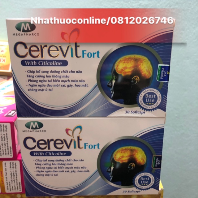 ✅BỔ NÃO CEREVIT FORTE GIÚP TĂNG CƯỜNG TUẦN HOÀN NÃO(sản phẩm này không phải là thuốc không có tác dụng thay thế thuốc) | Thế Giới Skin Care