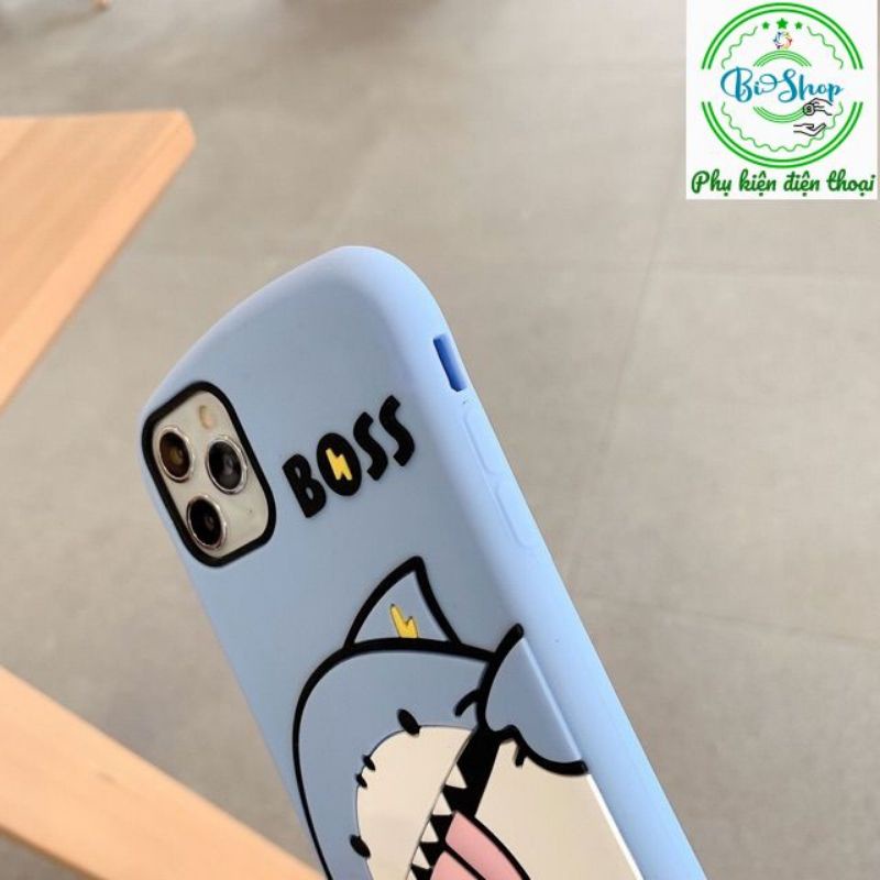 ☘️Tặngkèm móc tay ☘️ Iphone X Xs max 11 11 pro max Ốp cá mập xanh chống sốc Boss