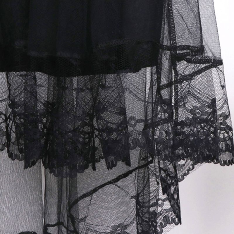 Xiangbao Chân Váy Midi Dài Phối Lưới Lưng Cao Nhiều Lớp Thời Trang Mùa Hè Cho Nữ