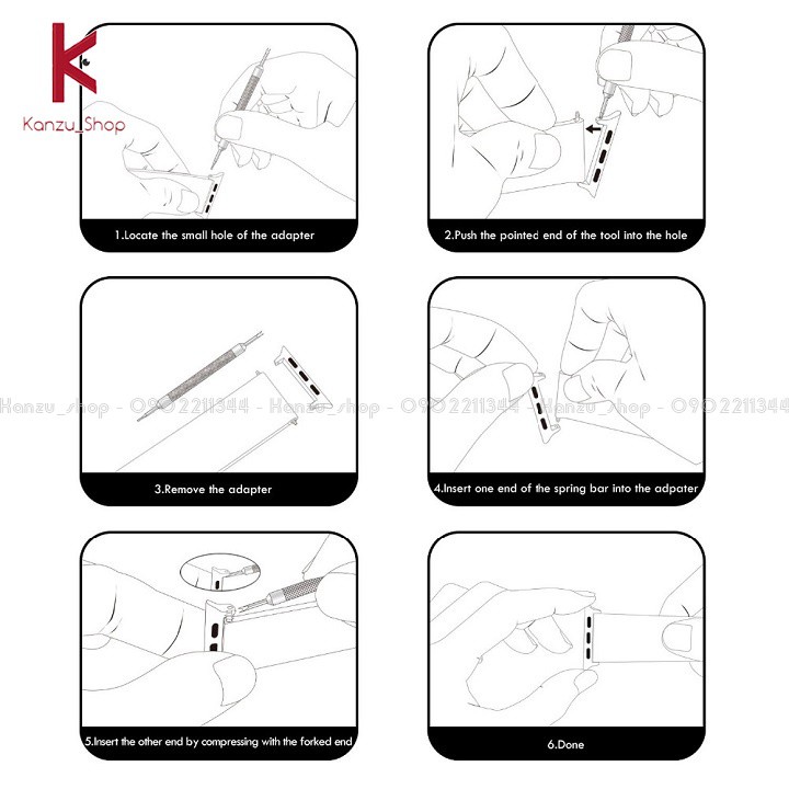 ADAPTER THAY DÂY DA CHO APPLE WATCH (KÈM CỐT DỰ PHÒNG)