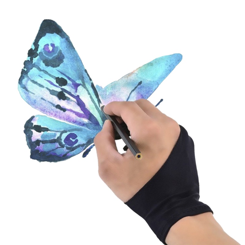 WACOM Găng Tay Chống Bám Mồ Hôi Màu Đen Có 2 Ngón Tay Để Vẽ Tranh