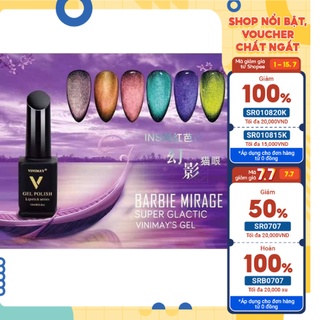 Set sơn móng tay mắt mèo 9d vinimay 6 màu hot trend