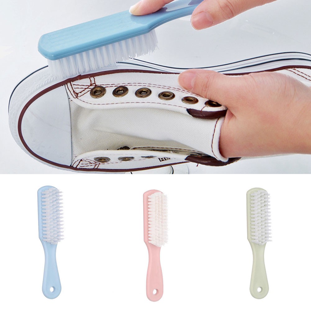 Set 2 bàn chải làm sạch có tay cầm bằng nhựa tiện lợi để chà giày