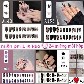  Bộ 24 móng tay giả kiểu dáng thời trang có thể tái sử dụng