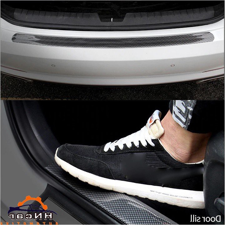 Nẹp cao su vân cacbon ốp dán trang trí và chống va đập trầy xước ô tô cuộn 2,5 mét